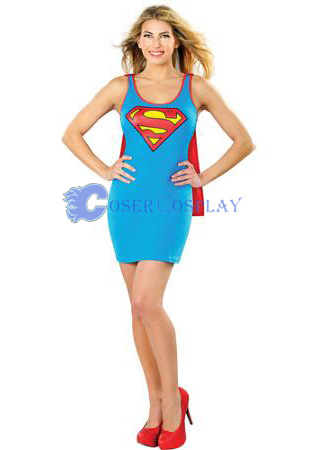 Supergirl Cosplay Costume Fashion Dress